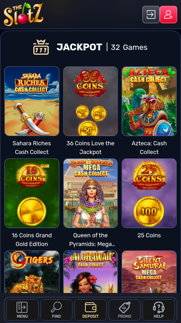 TheSlotz Casino Mobile Jackpot