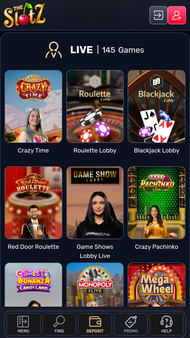 Der Desktop-Live-Dealer von TheSlotz Casino