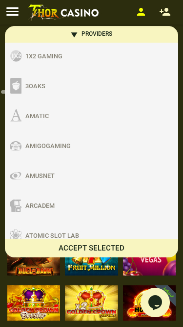 Développeurs de jeux mobiles de Thor Casino