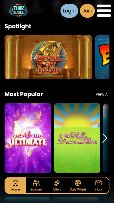 Jeux mobiles de Thor Slots Casino