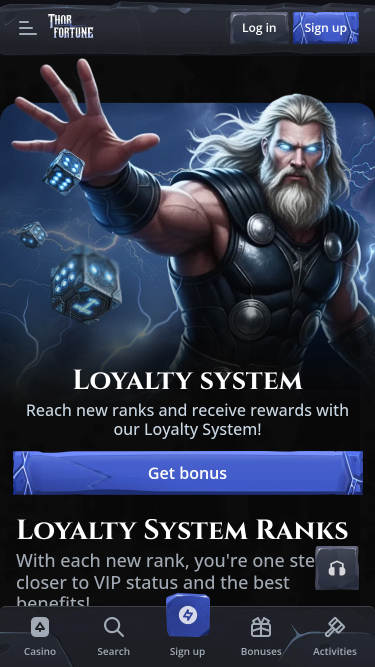 VIP-Mobil-Screenshot von Thorfortune Casino