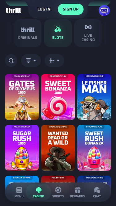 Jeux mobiles de casino à sensations fortes