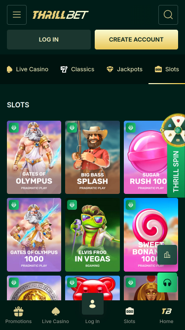Thrillbet Casino Mobile Games