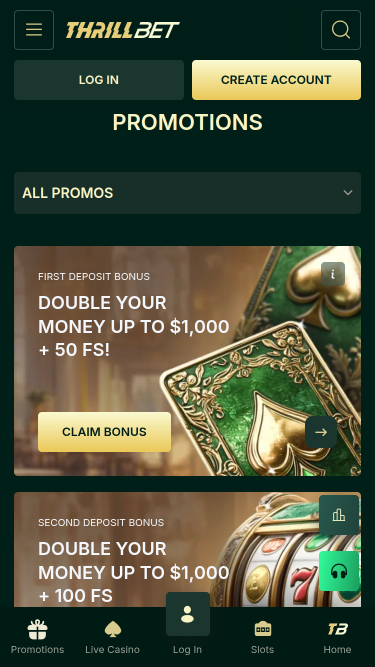 Thrillbet Casino Mobile Promotions