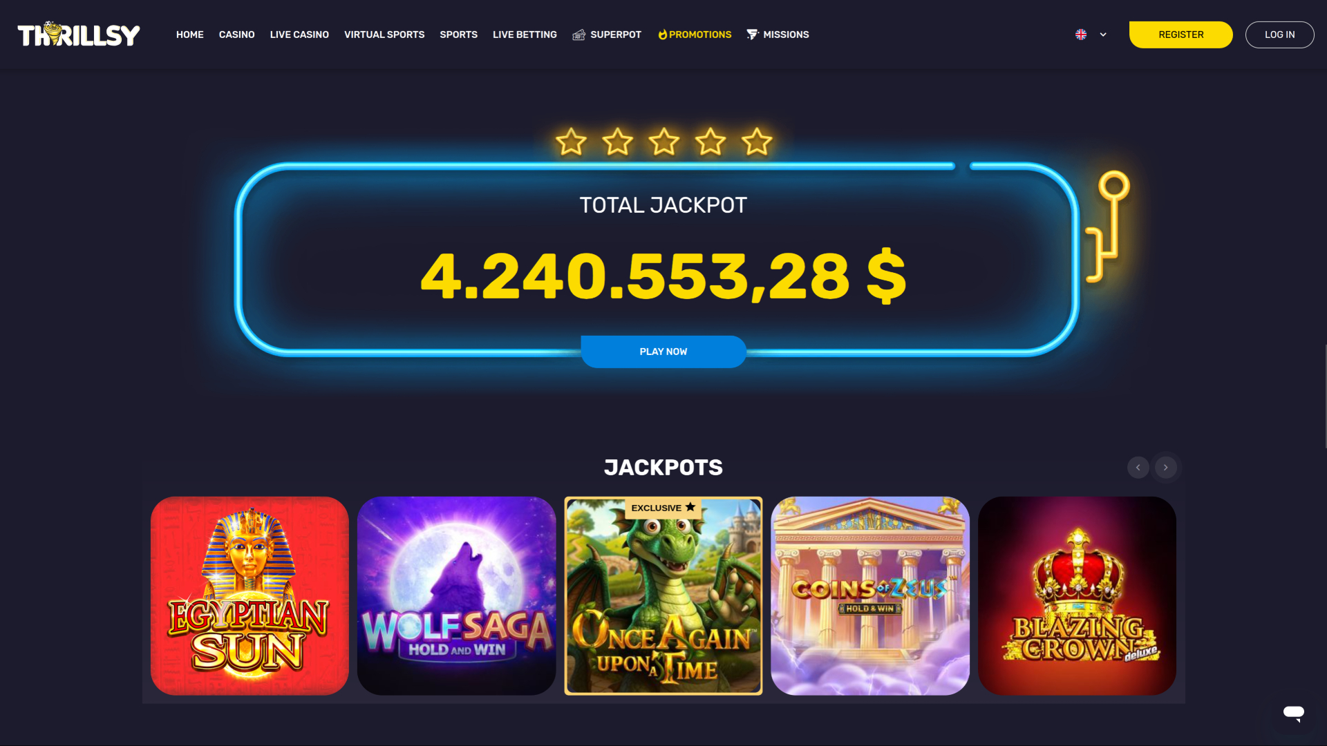 Thrillsy Desktop Jackpot