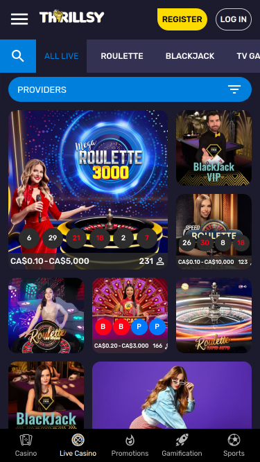 Thrillsy Mobile Live Dealer