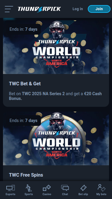 ThunderPick Casino mobile Promotions