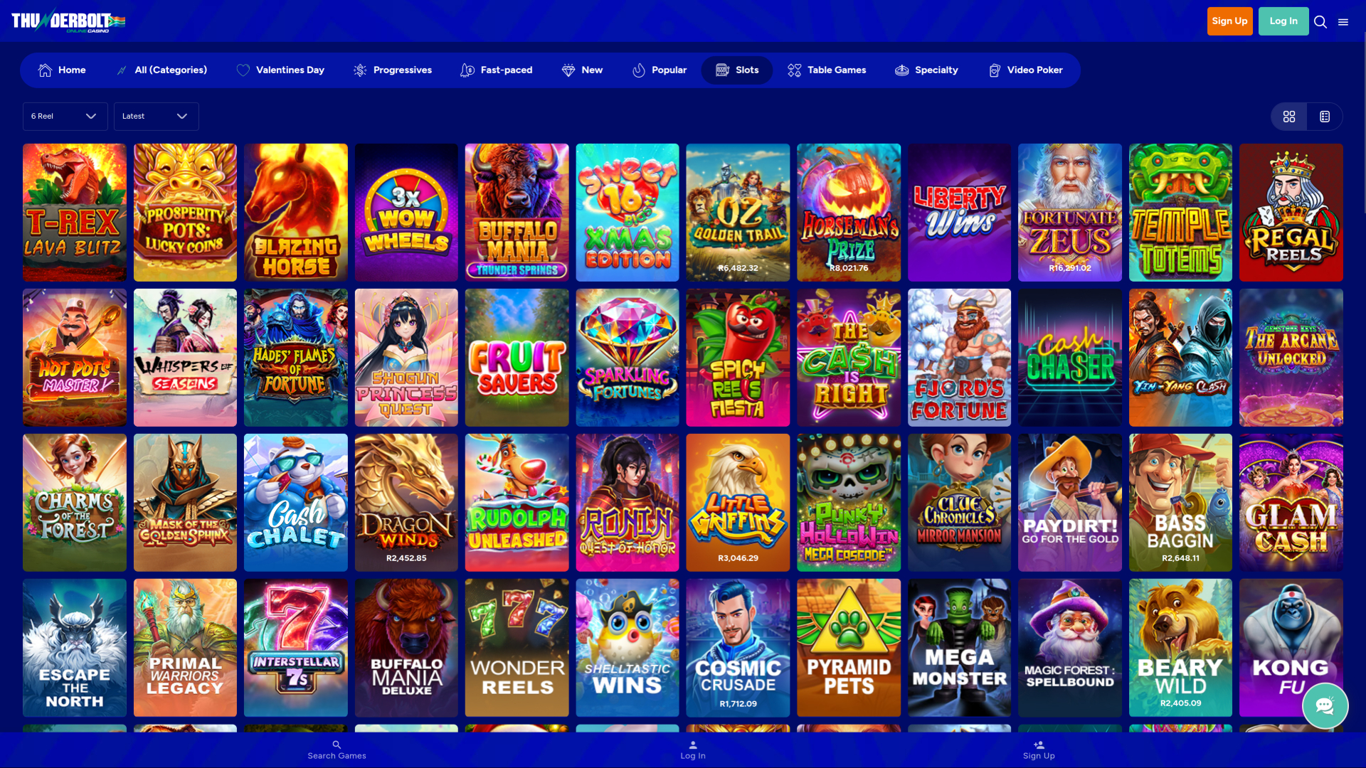 Jeux de casino Thunderbolt pour ordinateur