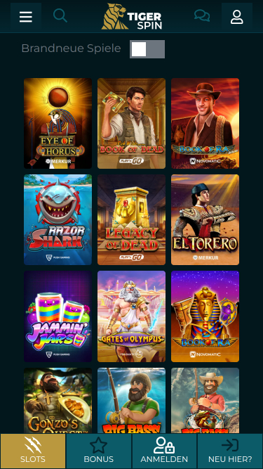 TigerSpin Casino Mobile Games
