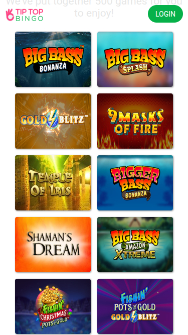 Tip Top Bingo Casino mobile Spiele