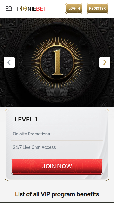 Programme VIP mobile du casino ToonieBet