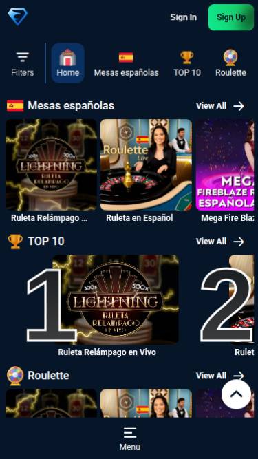 Casino Topacio con crupier en vivo