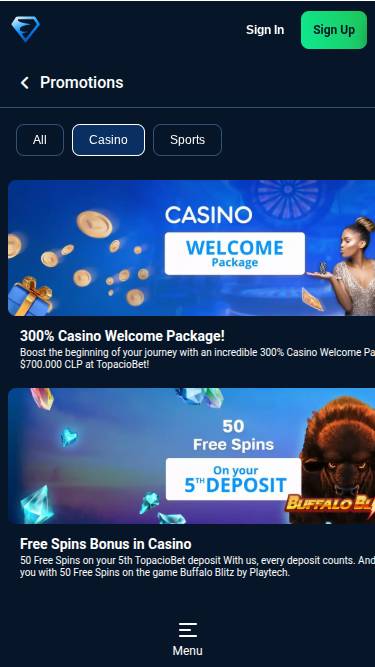 Promociones del Casino Topacio