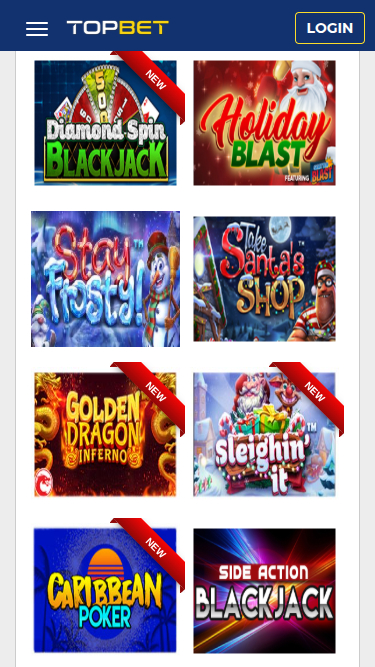 Juegos móviles de TopBet Casino