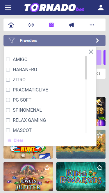 Développeurs de jeux mobiles de Tornadobet Casino