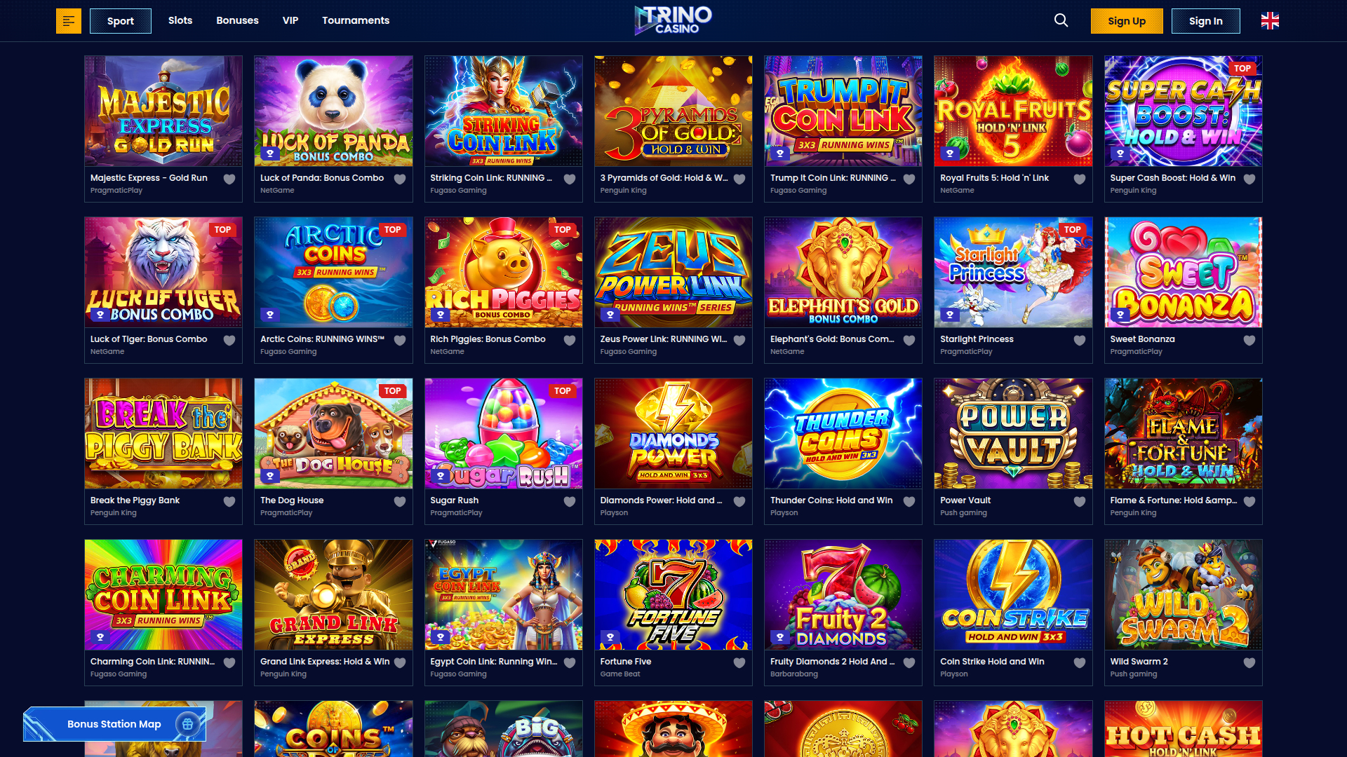 Jackpot de bureau de Trino Casino