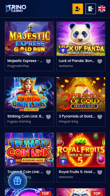 Jackpot mobile de Trino Casino