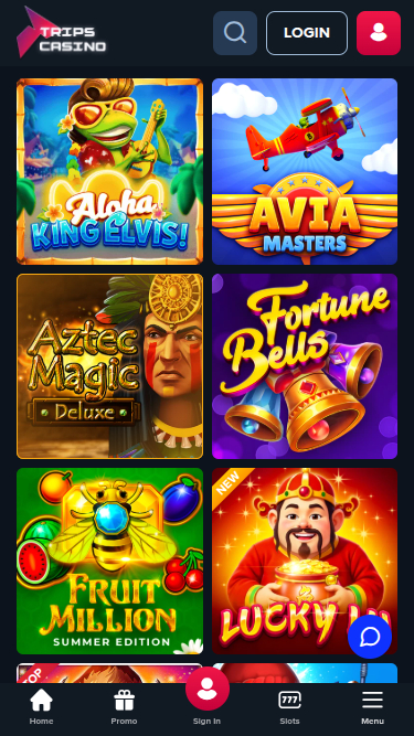 Jeux mobiles de Trips Casino