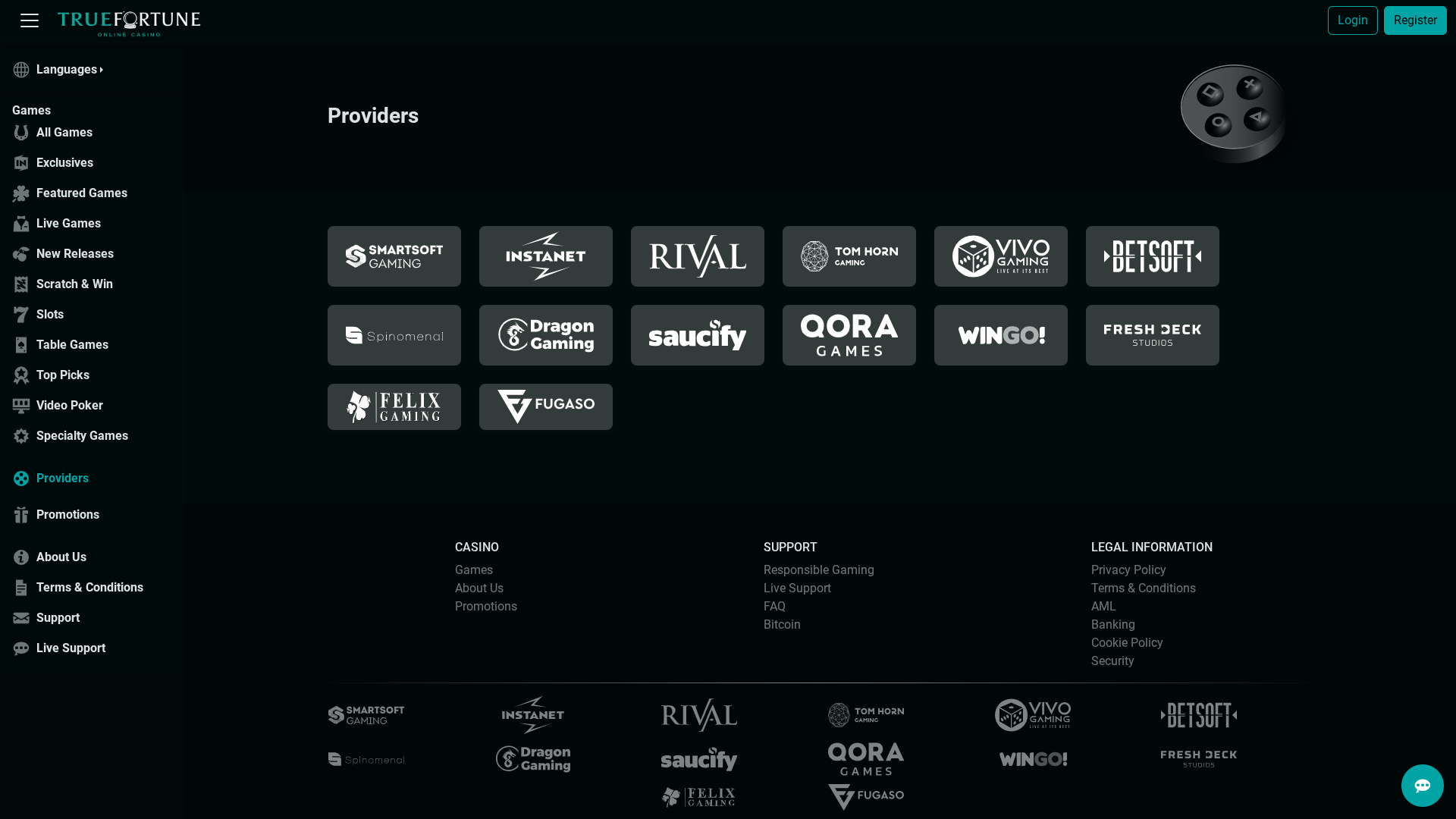 Développeurs de jeux de bureau de True Fortune Casino