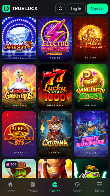 TrueLuck Casino Mobile Jackpot