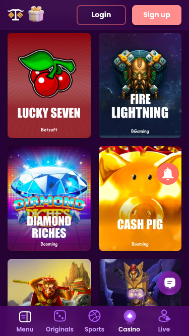 TrustDice Casino mobile Spiele