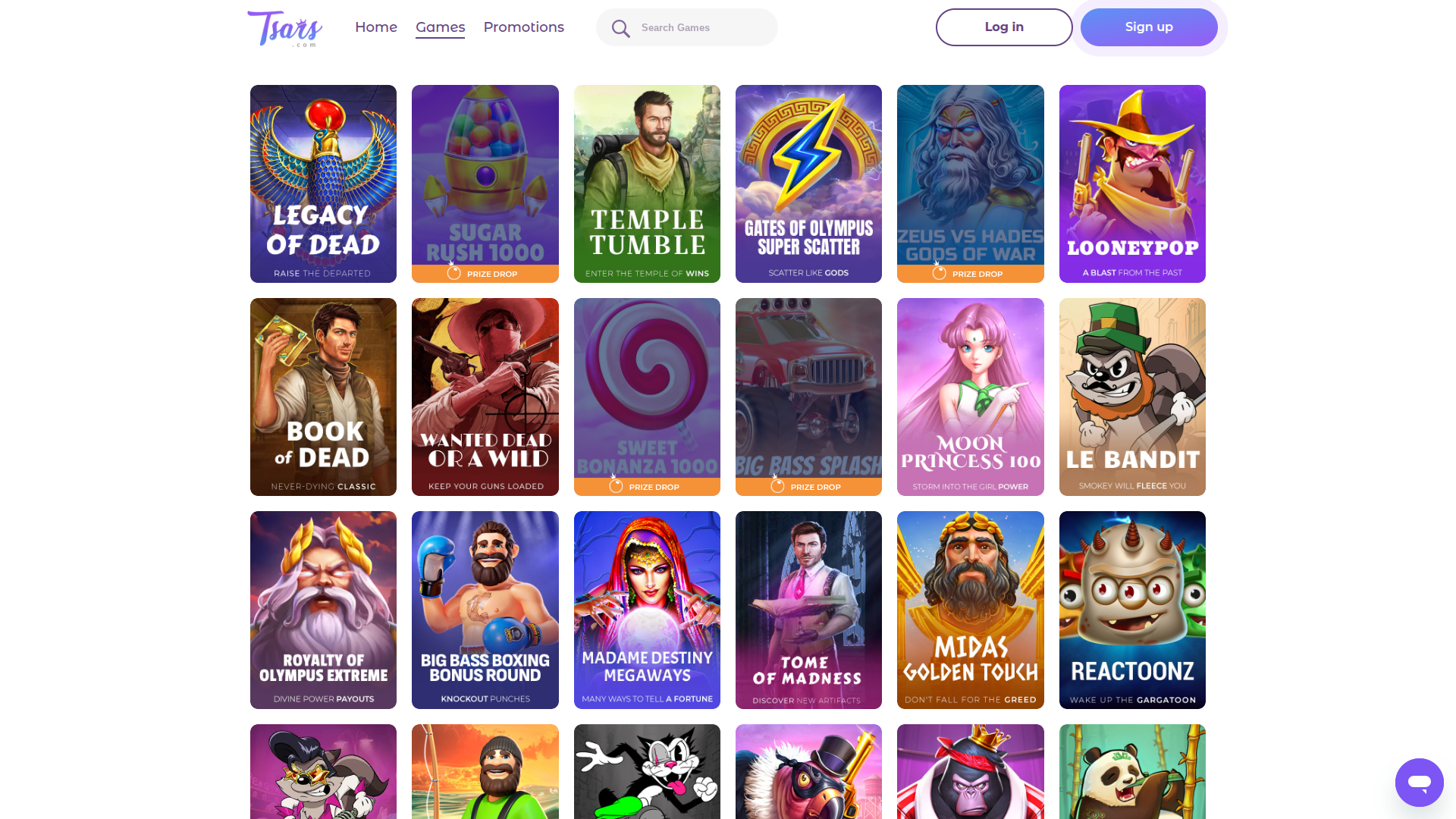 Giochi desktop di Tsars Casino