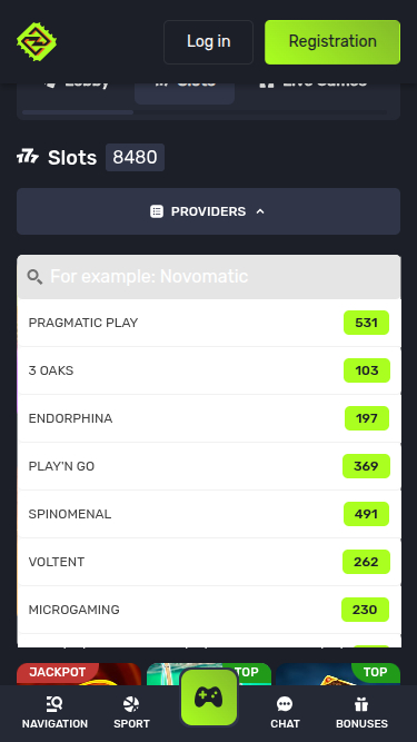 Turbo Casino mobile Spieleentwickler
