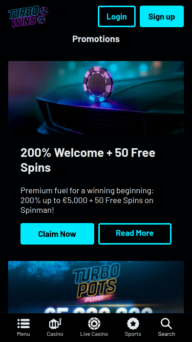 Turbowins Casino Mobile Promotions