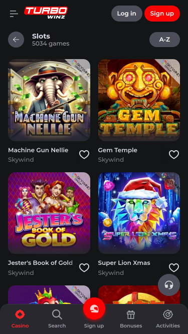 TurboWinz Casino Mobile Games