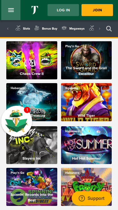 Jeux mobiles de TuskCasino