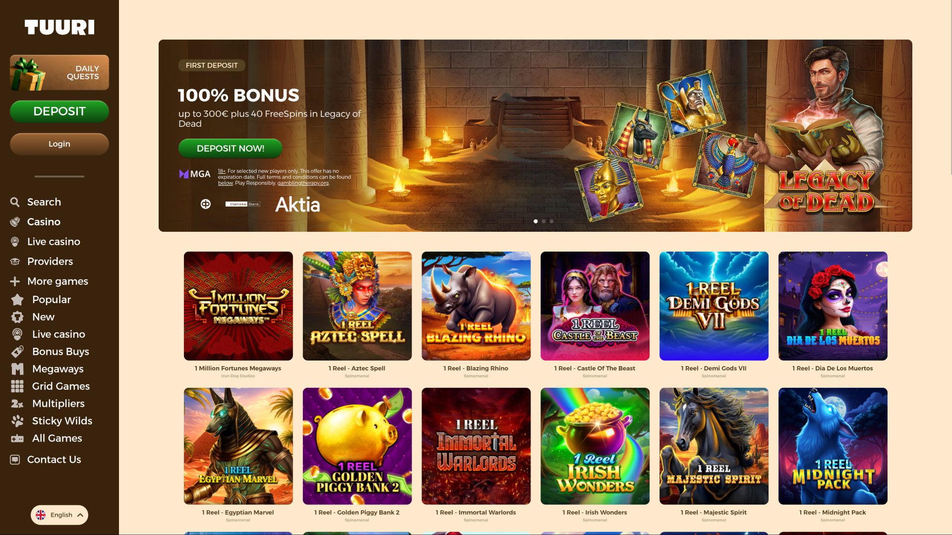 Tour Casino Desktop-Spiele