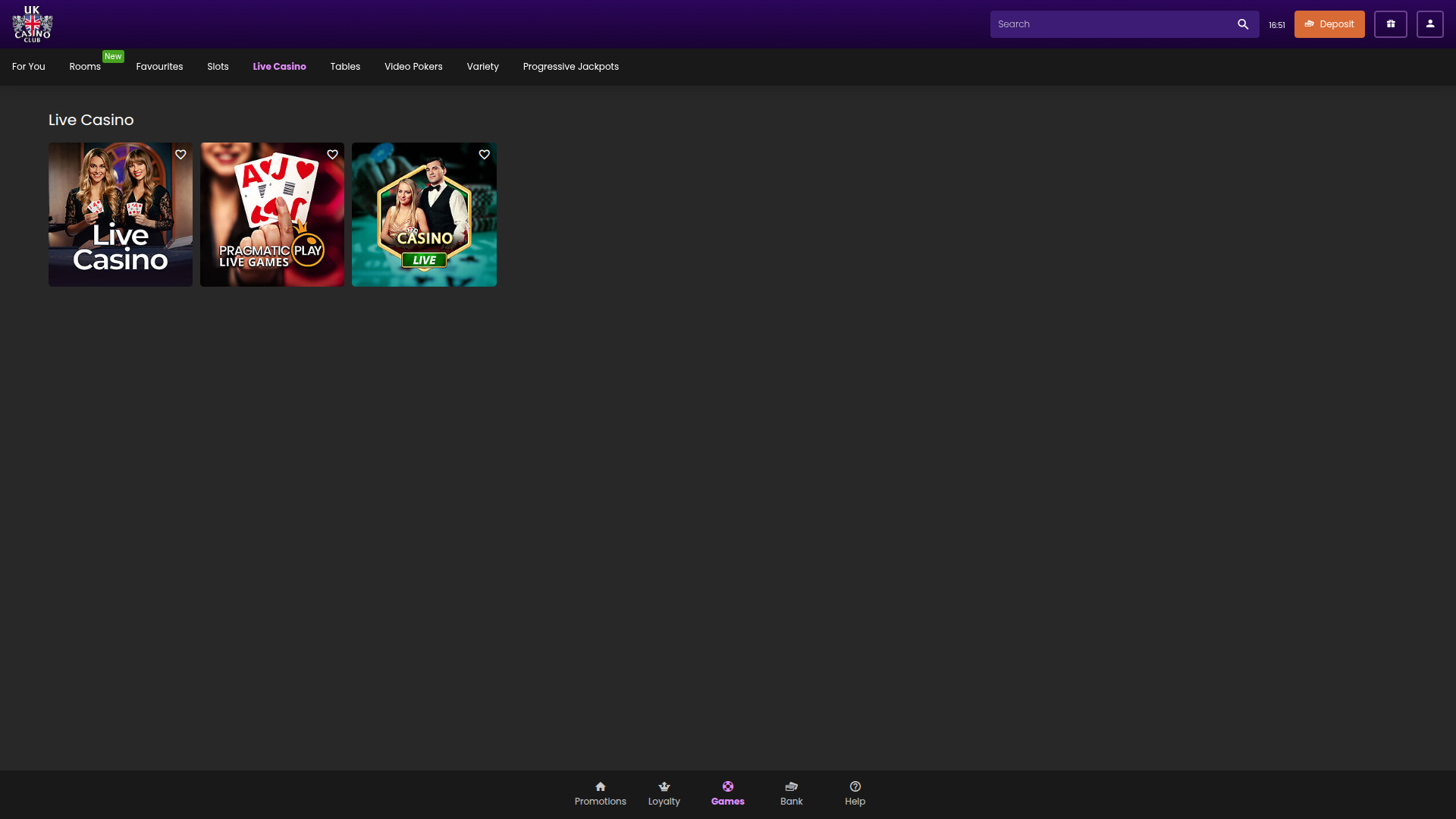 Croupier en direct de bureau de UK Club Casino