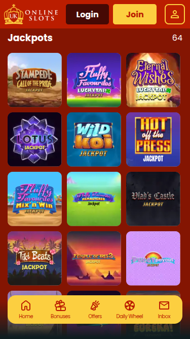 Jackpot mobile de UK Online Slots
