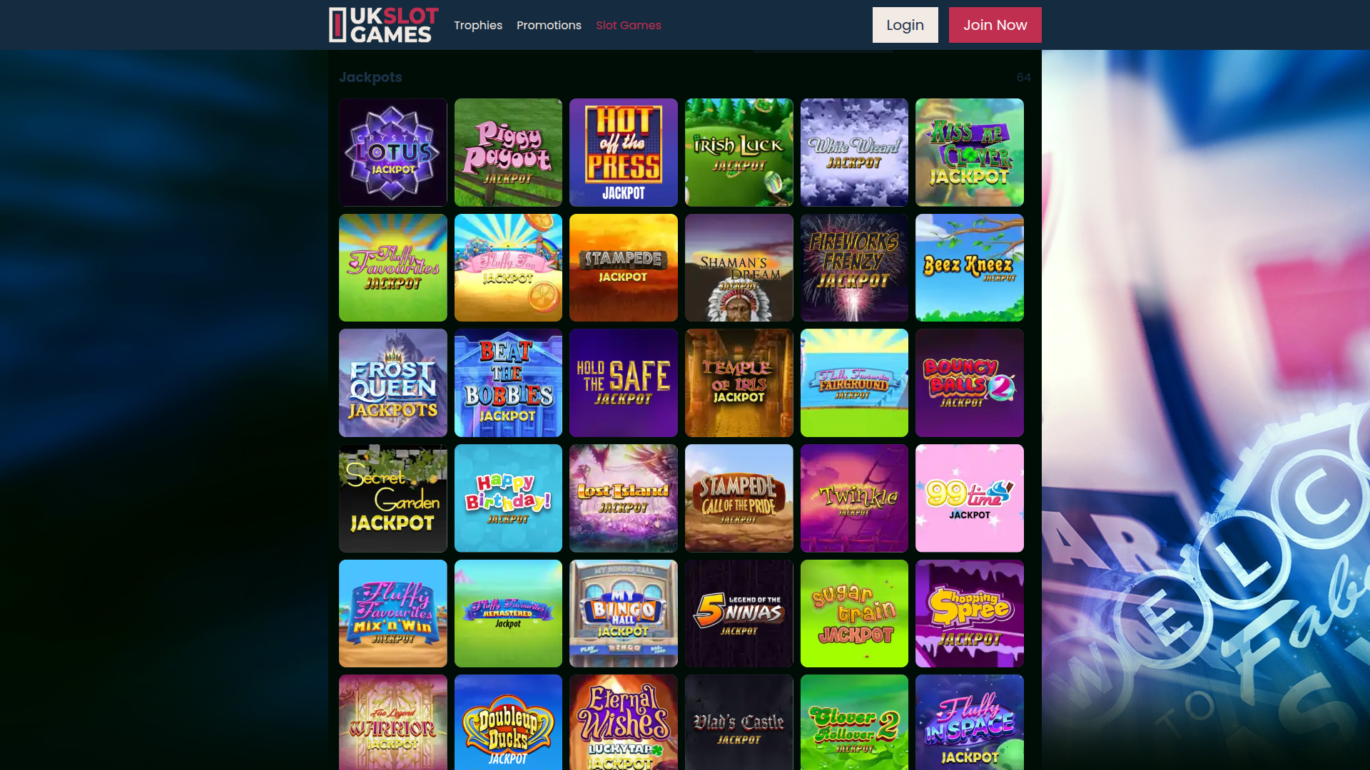 Bote de escritorio de UK Slot Games