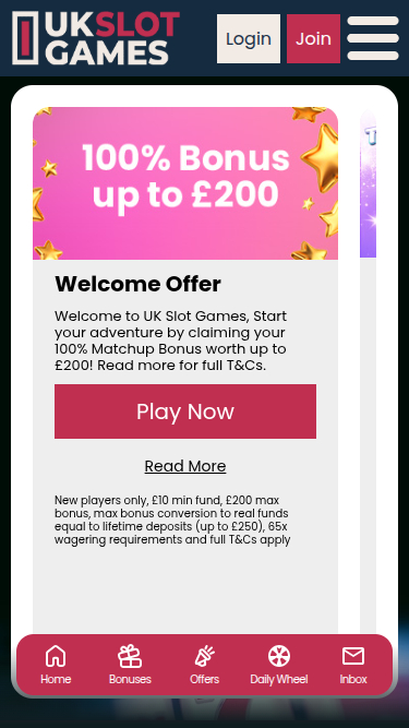 Promociones móviles de UK Slot Games