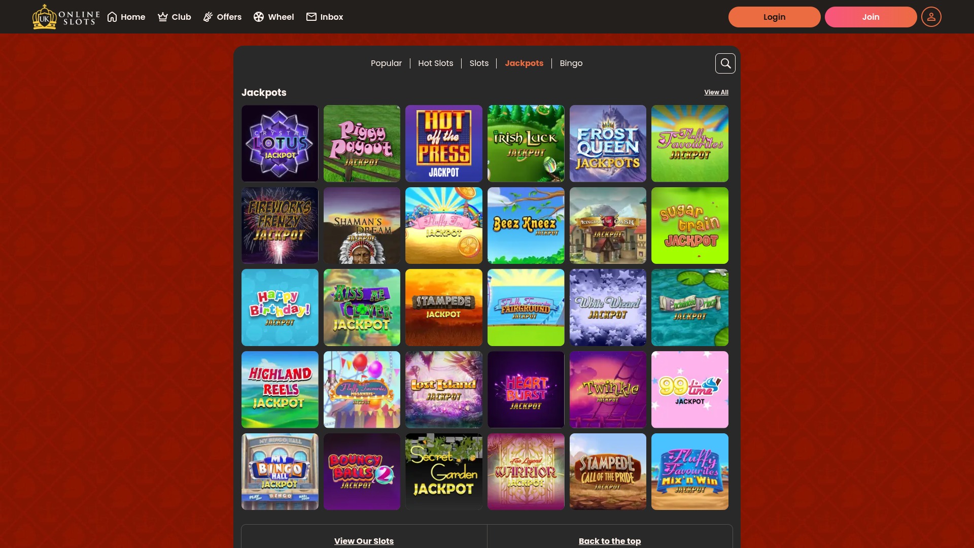 UK Online Slots Desktop-Jackpot