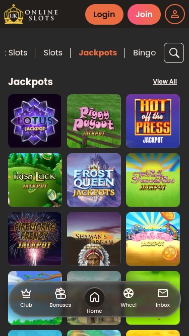 UK Online Slots mobiler Jackpot