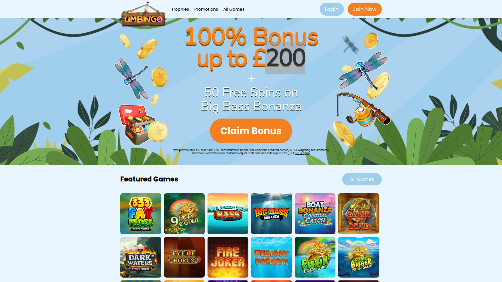 Homepage desktop di Umbingo