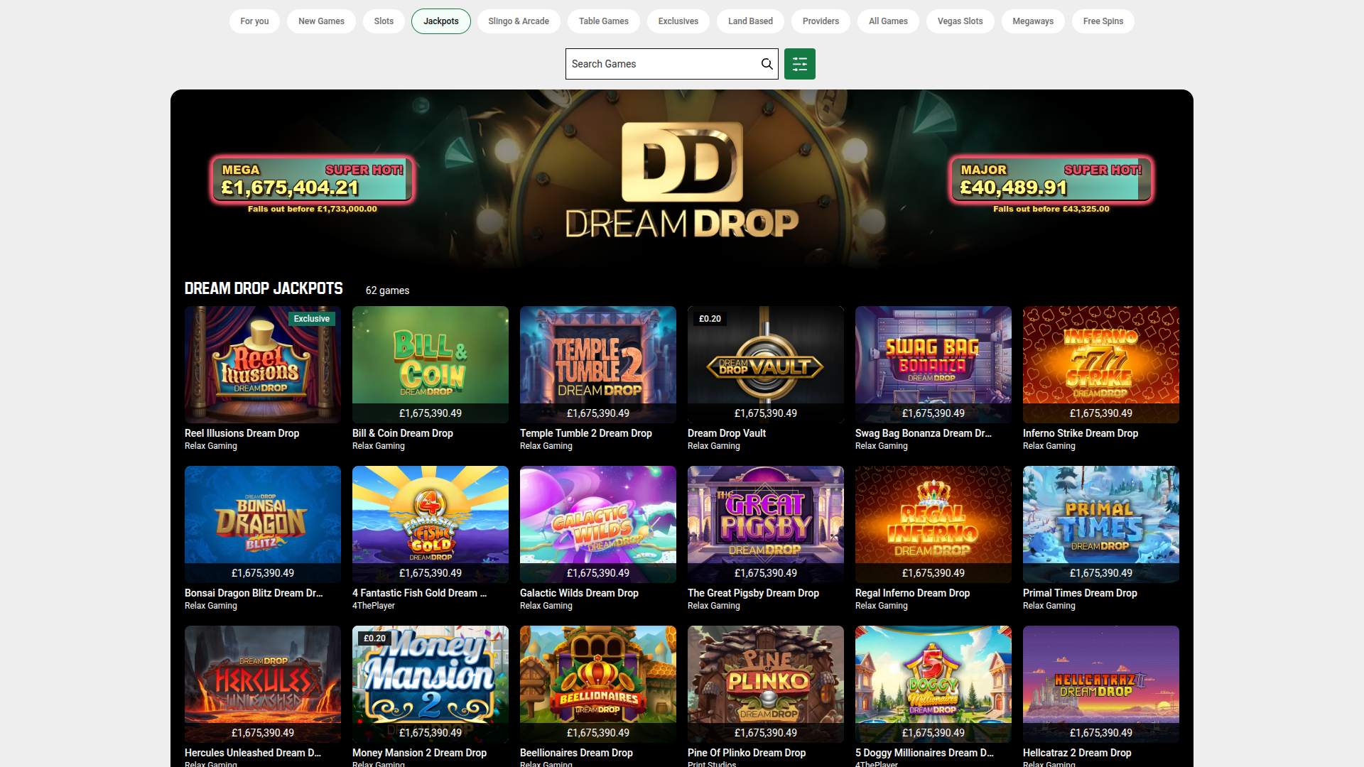 Jackpot sur ordinateur de Unibet Casino