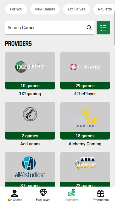 Développeurs de jeux mobiles de Unibet Casino