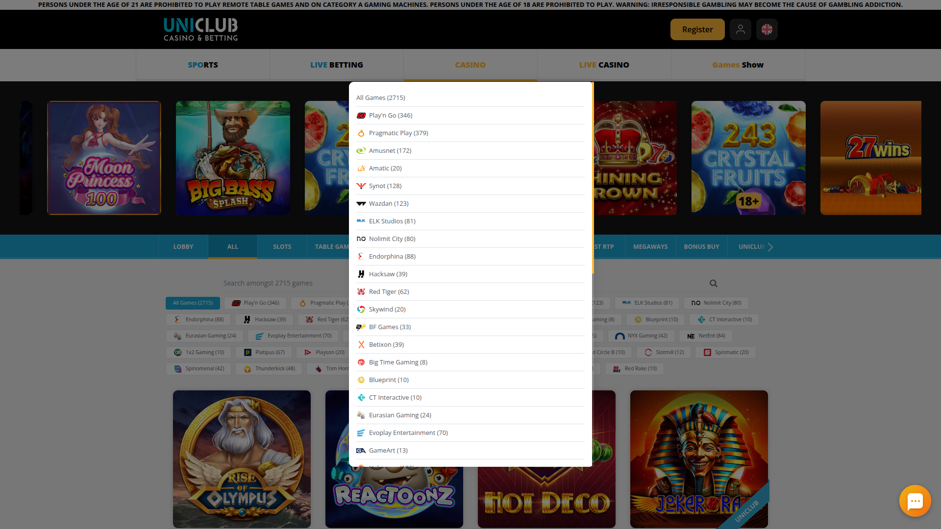 Sviluppatori di giochi desktop di Uniclub