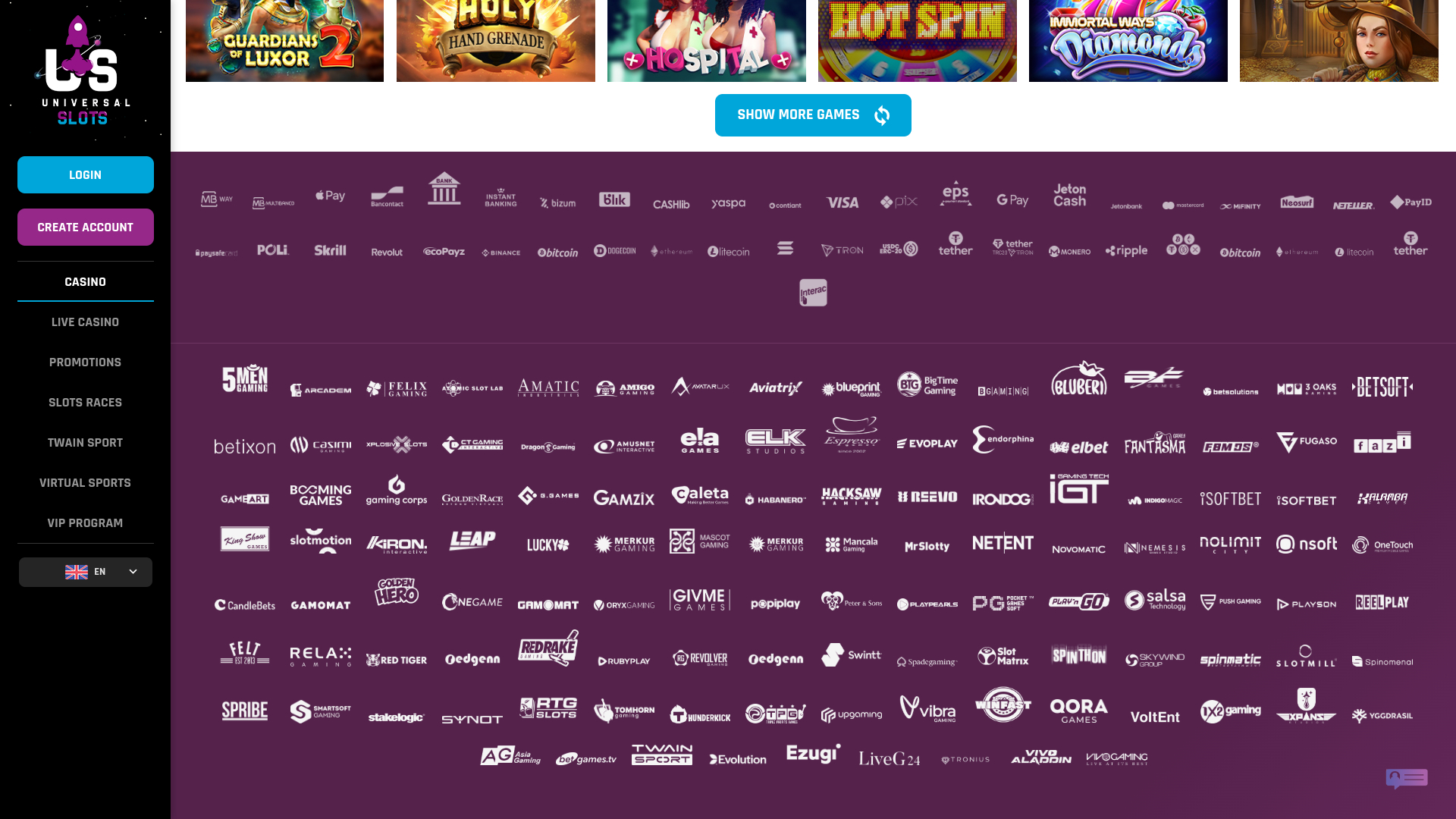 Universal Slots Desktop-Spieleentwickler