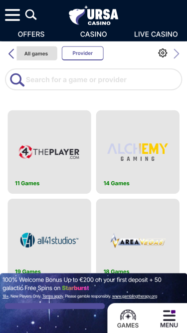 Ursa Casino Game Developers