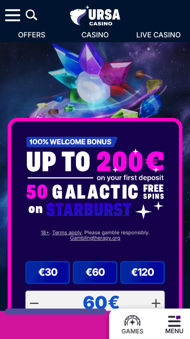 Ursa Casino Homepage