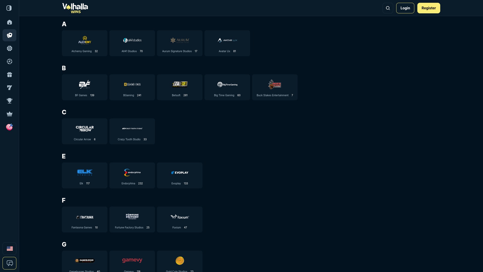 ValhallaWins Casino Desktop-Spielentwickler