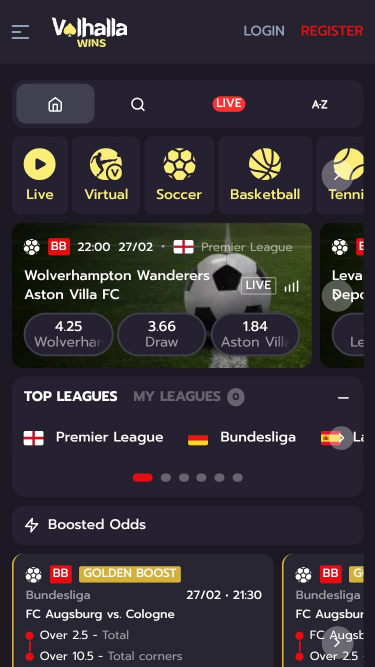 ValhallaWins Casino Mobile Sports
