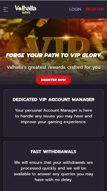 ValhallaWins Casino Mobile VIP