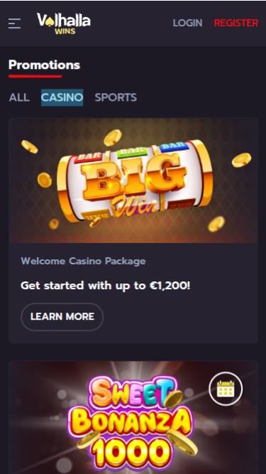 Promotions du casino ValhallaWins