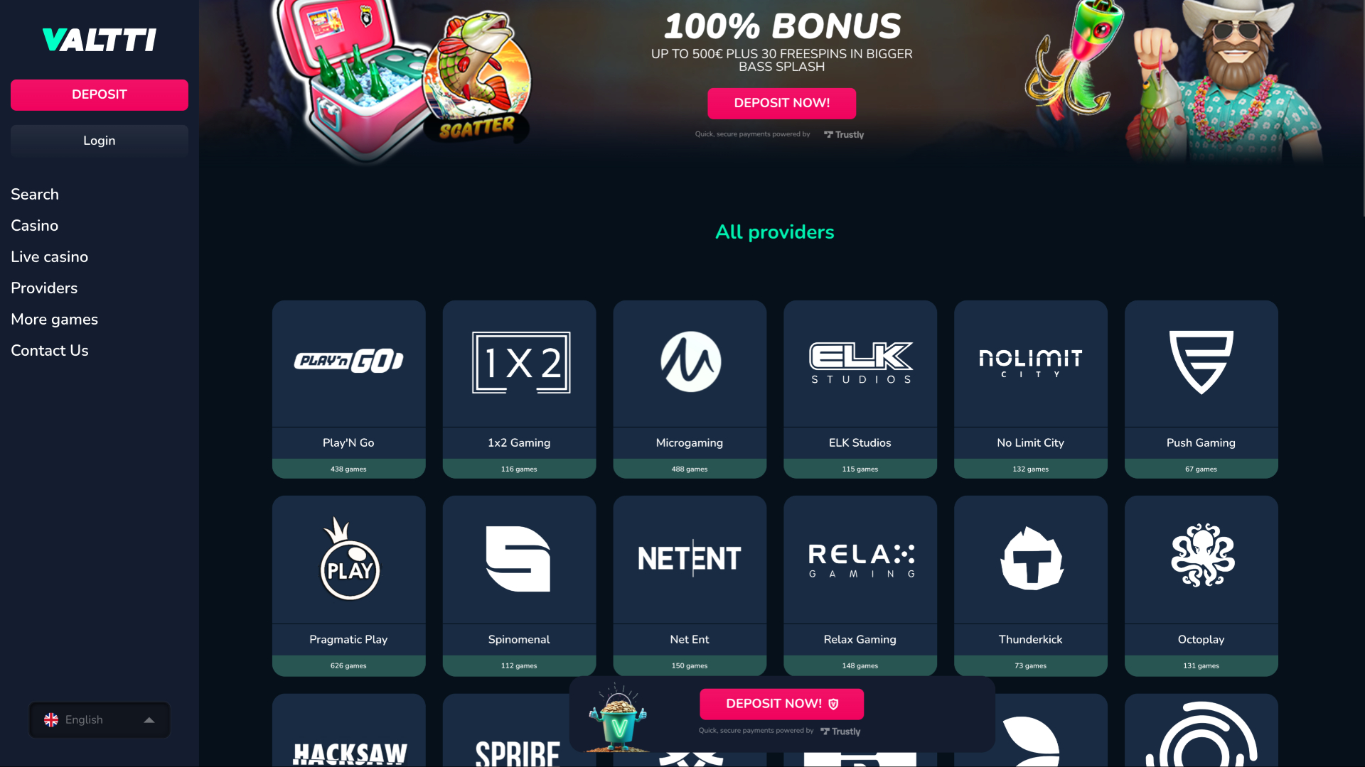 Développeurs de jeux de bureau Valtti Casino