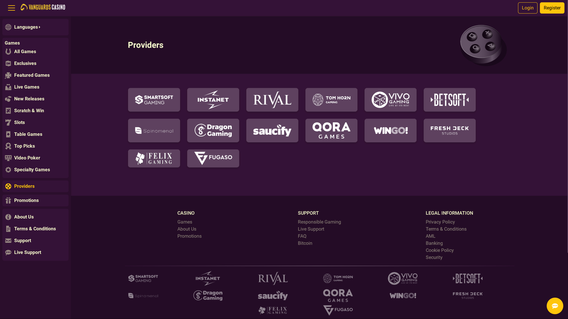 Développeurs de jeux de casino pour ordinateur Vanguards